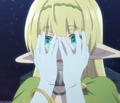 shera embarrassed stare through fingers